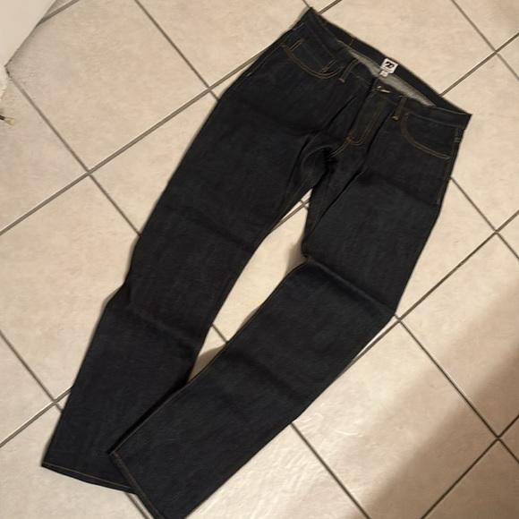 Tellason Ladbroke slim tapered selvedge denim jeans 36 USA. 14oz red line NWOT - Picture 6 of 10